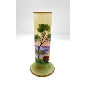 Nippon Hand Painted Vase Tree Lake Scene 6"